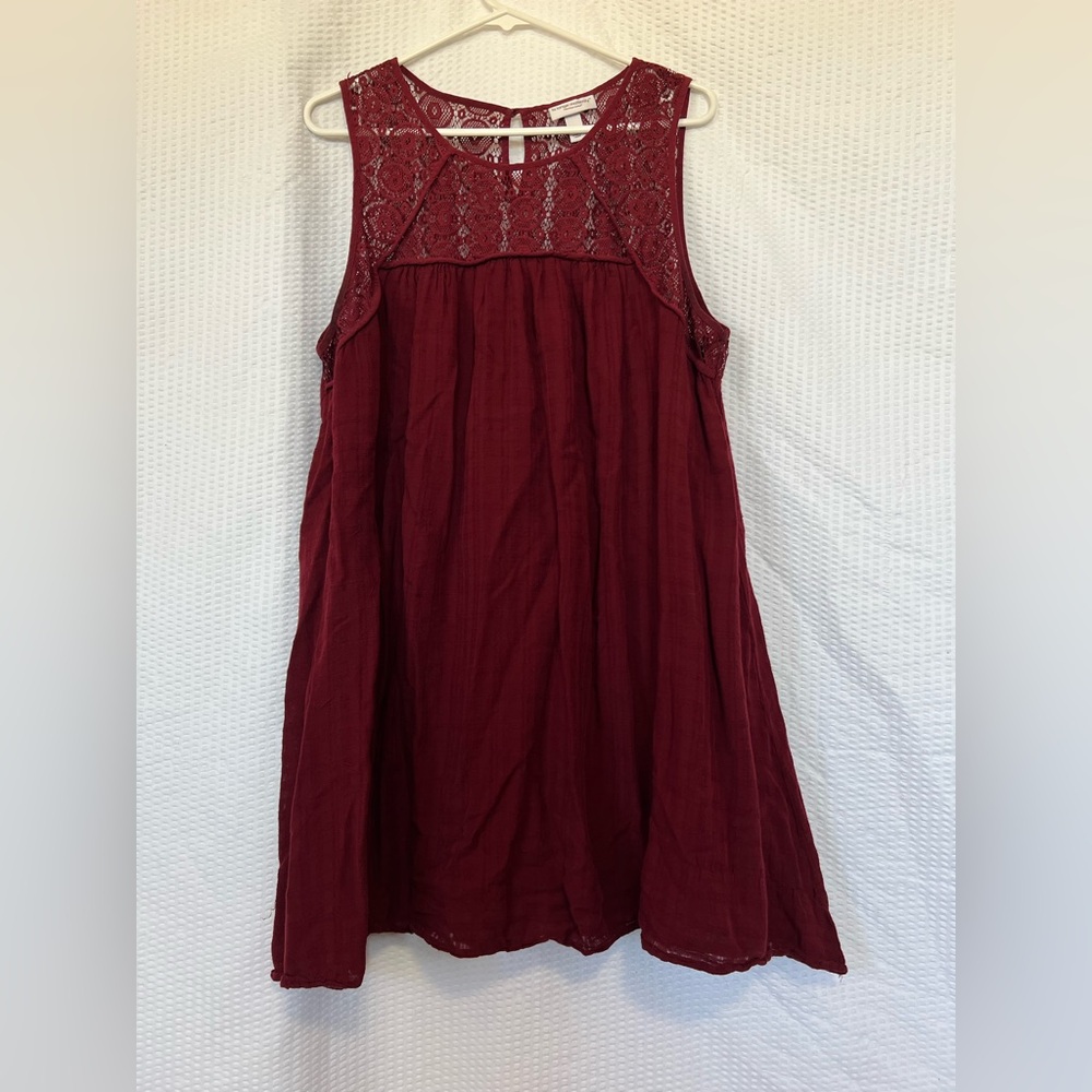 Liz Lange Maternity Women’s Burgundy Lace Sleeveless A-Line Dress